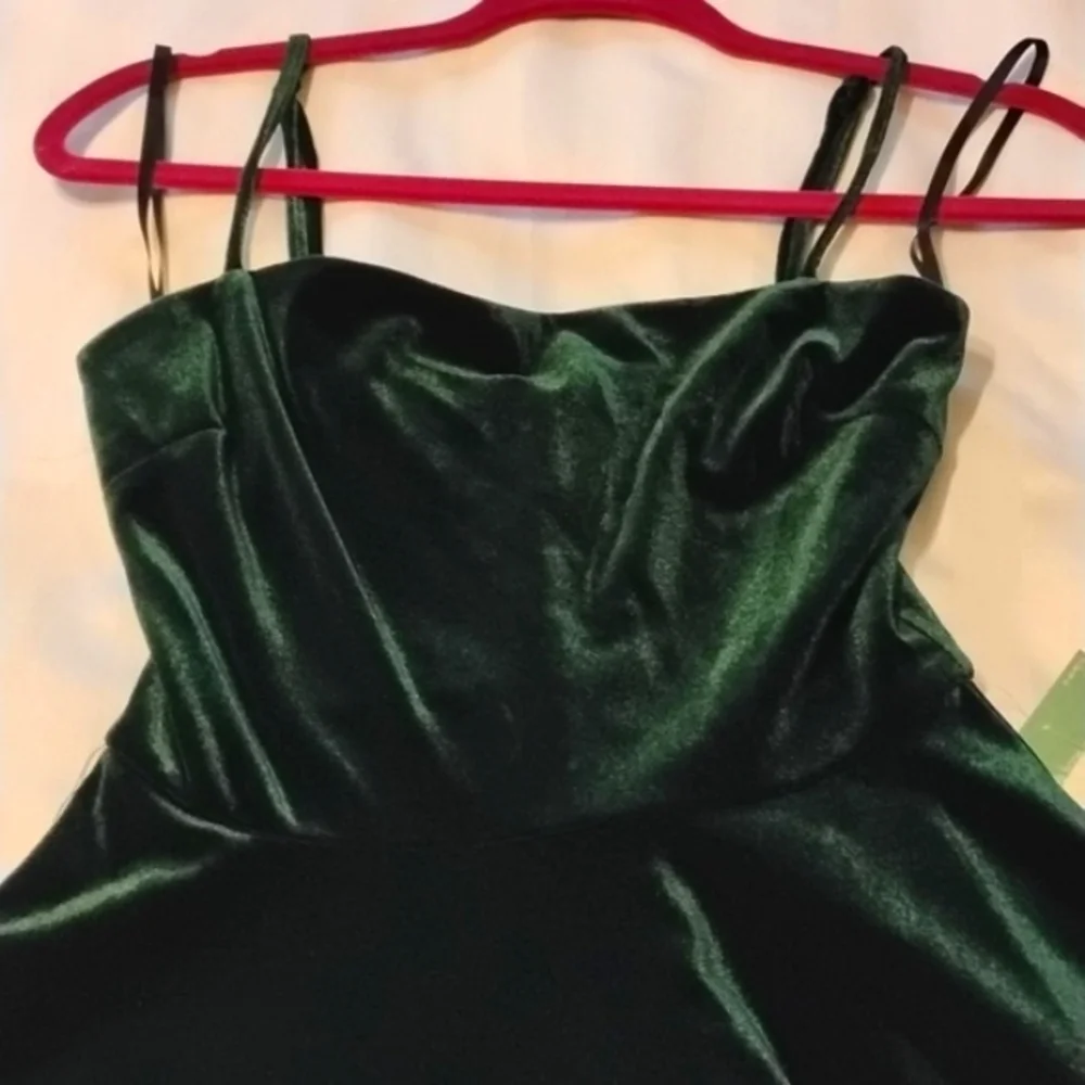 B Smart Junior Elegant Hunter Green Velvet Dress, Size: 3, NWT